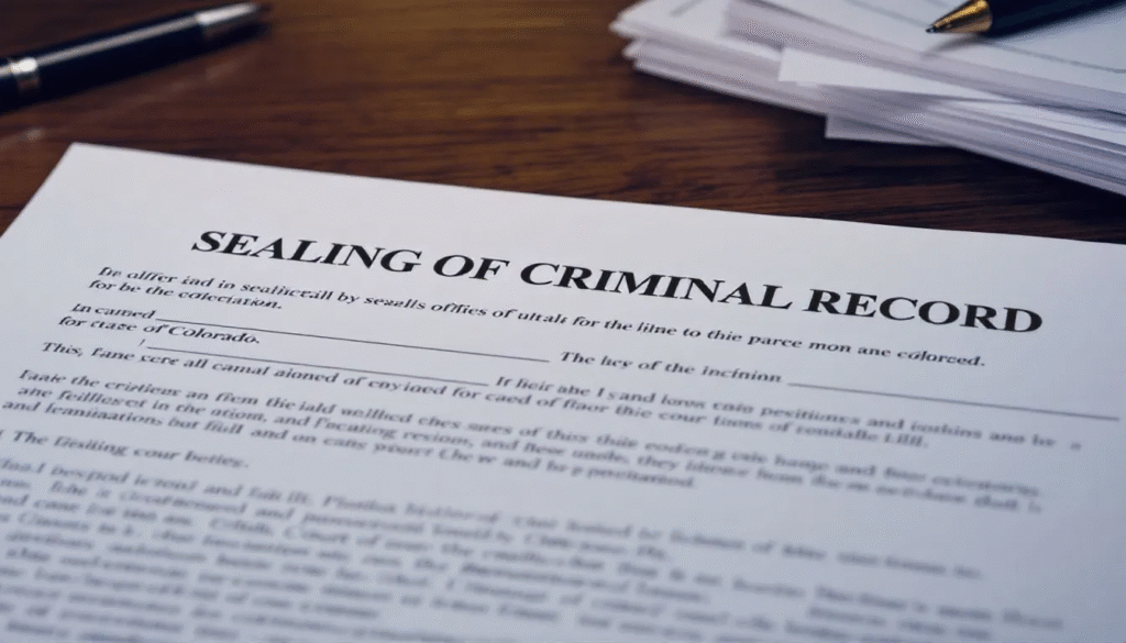 sealing expungement colorado criminal records